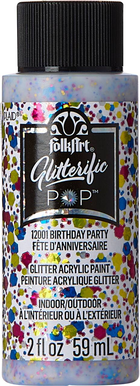 Peinture acrylique à paillettes Glitterific Pop de FolkArt, 59 ml